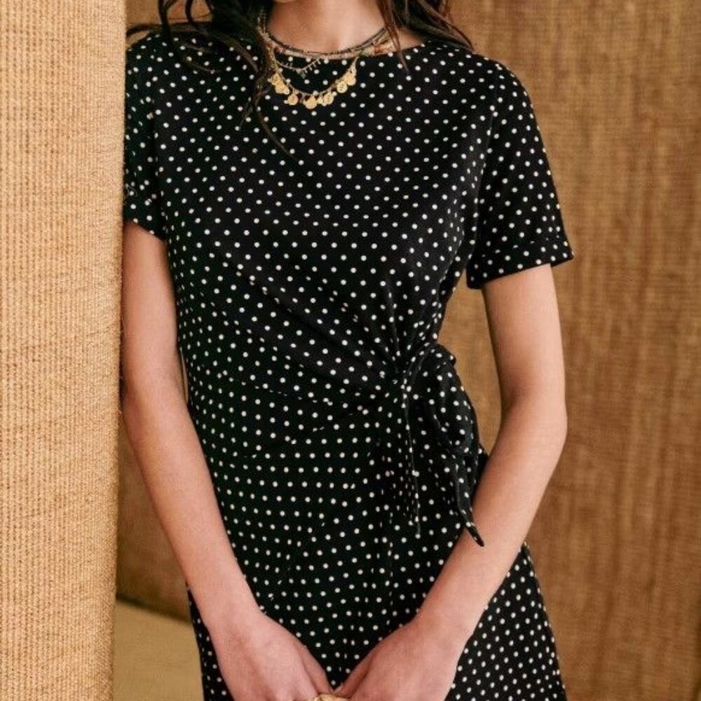 Sezane Daphne Polka Dot Dress